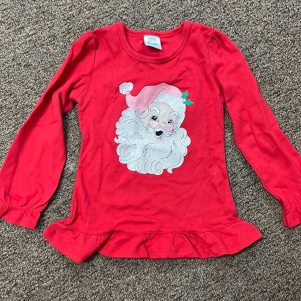 Toddler Girl Santa Shirt